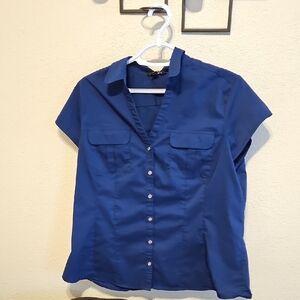 George Women's Blue Button-Down Shirt